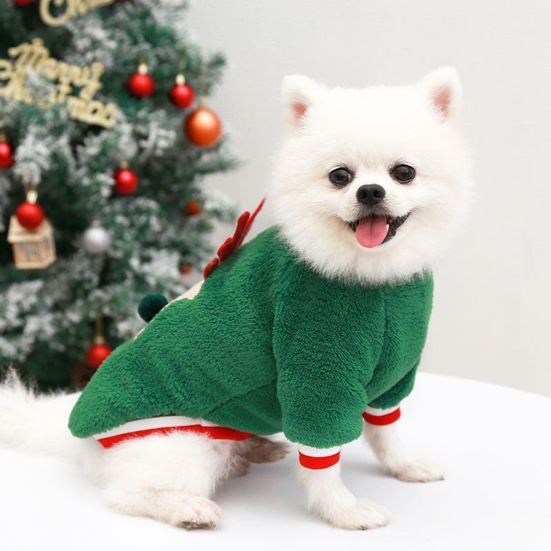 Pet Plus Velvet Christmas Print Sweater - Pimmbi