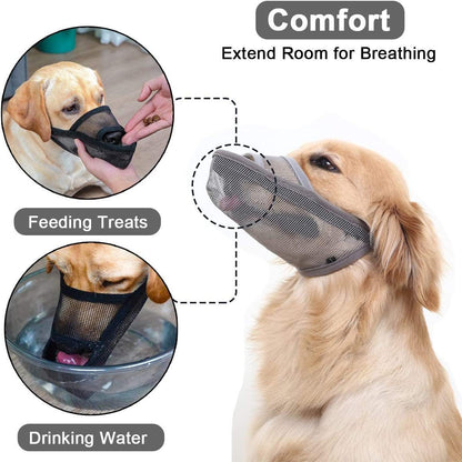 Breathable Mesh Muzzle For Dogs Anti-bite Anti-barking Anti-eating Anti-barking For Large Medium And Small Dogs - Pimmbi