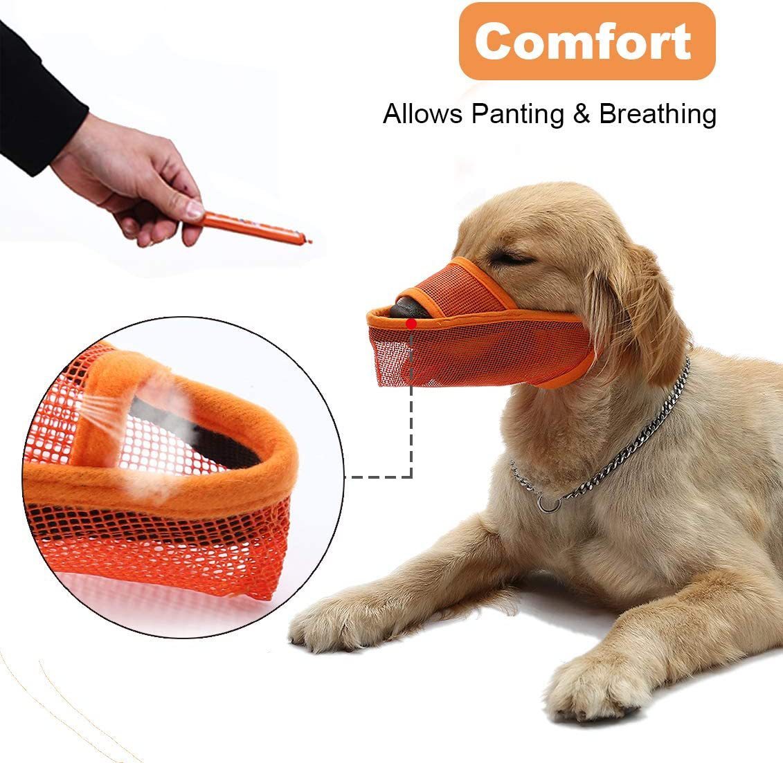 Breathable Mesh Muzzle For Dogs Anti-bite Anti-barking Anti-eating Anti-barking For Large Medium And Small Dogs - Pimmbi