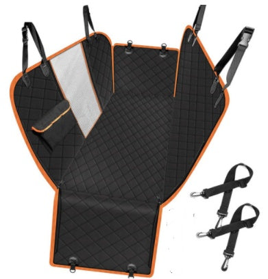 Dog Car Seat Cover View Mesh Pet Carrier Hammock Safety Protector Car Rear Back Seat Mat With Zipper And Pocket For Travel - Pimmbi