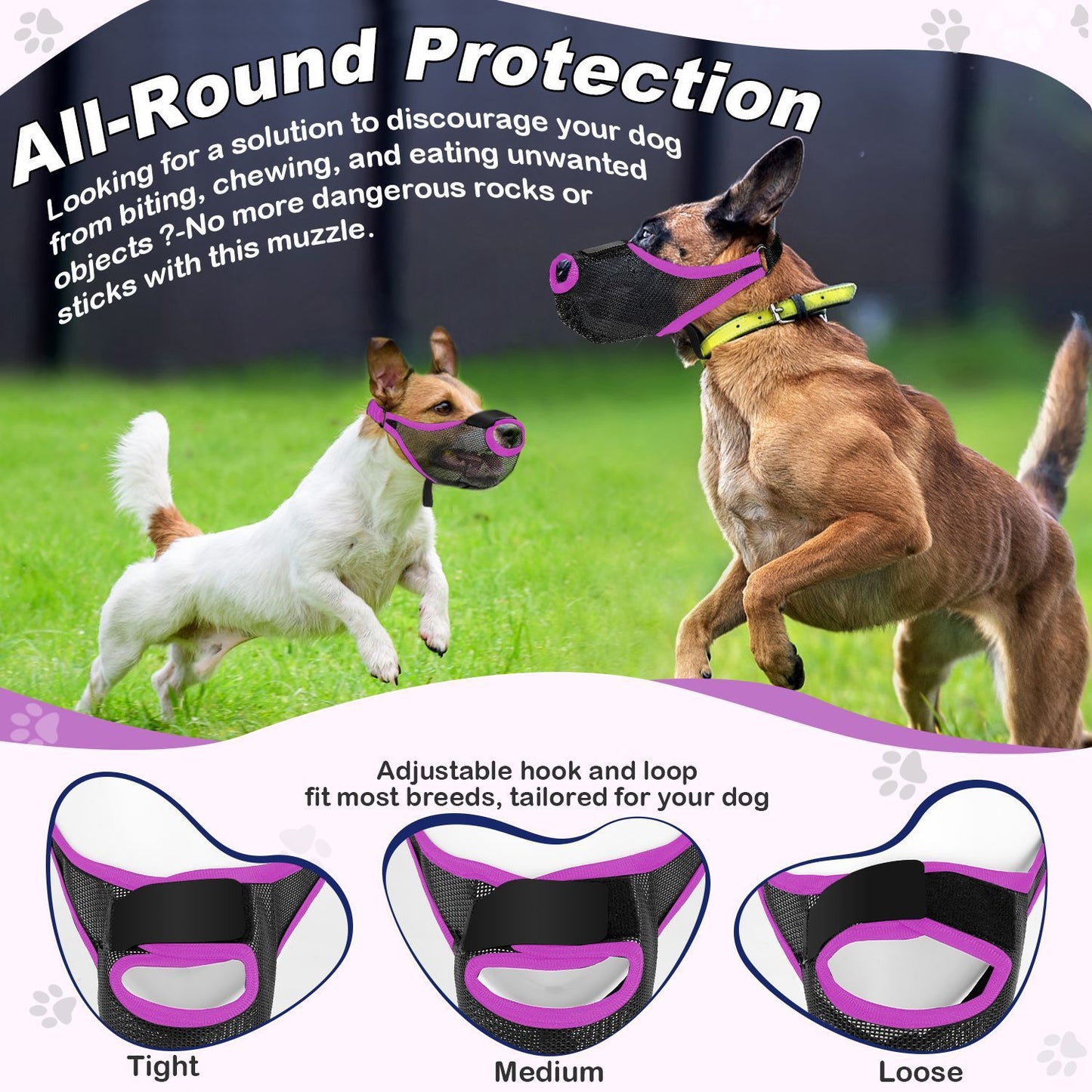 Pet Dog Muzzle Mask To Prevent It From Eating Randomly, Barking, And Biting. It's A Special Muzzle That Is Breathable And Has A Mesh Design - Pimmbi