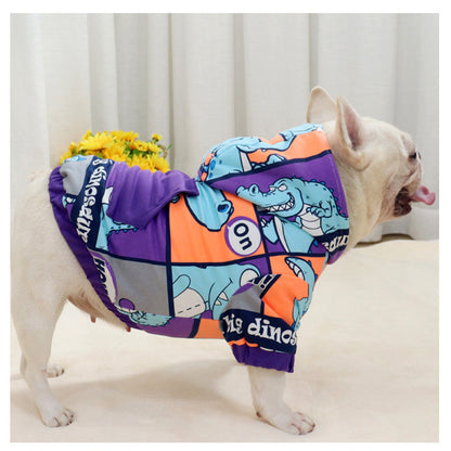 Fadou Plus Velvet Sweater Hooded Cartoon Little Dinosaur Keeps Warm - Pimmbi