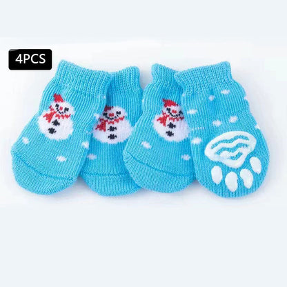 Christmas Pet Dog Socks Santa Claus Elk - Pimmbi