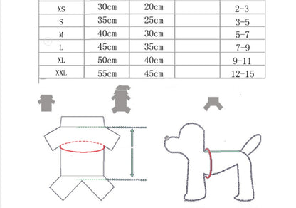 Pet Dog Cat Four-legged Clothes