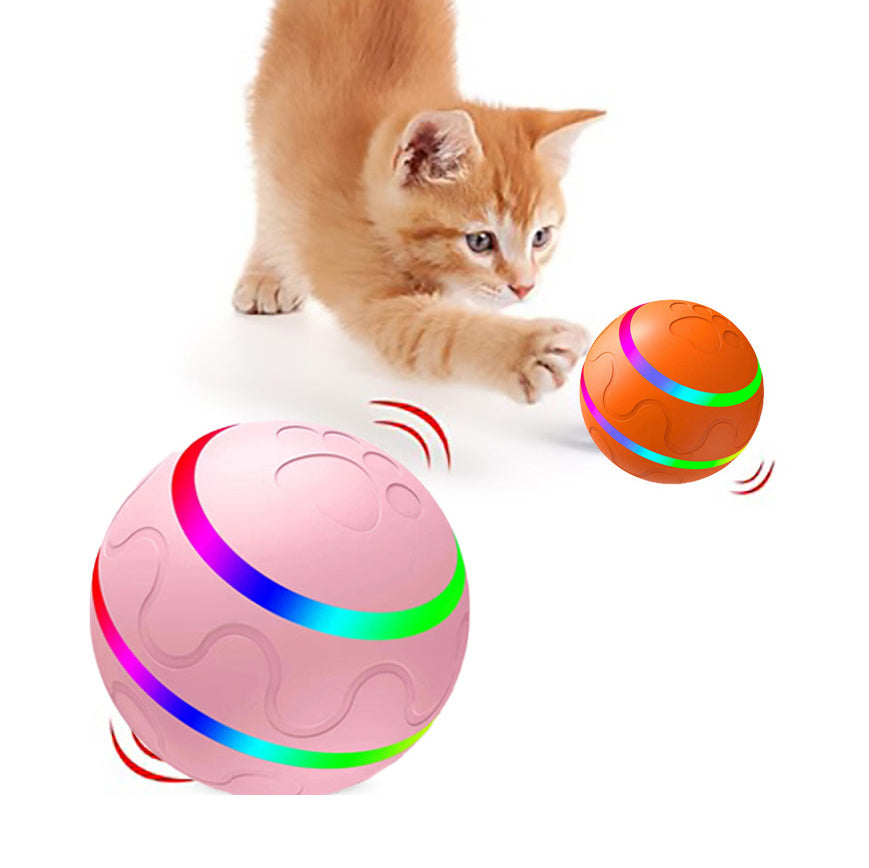 Pet New Cat Wicked Ball Toy Intelligent Ball USB Cat Toys Self Rotating Ball Automatic Rotation Ball - Pimmbi
