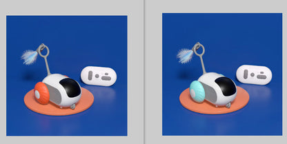 Remote Control Interactive Cat Car Toy USB Charging Chasing Automatic Self-moving Remote Smart Control Car Interactive Cat Toy Pet Products - Pimmbi