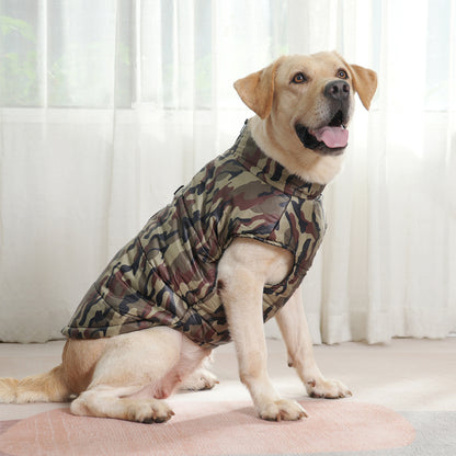 Pet Clothing Winter Thickened Dog Camouflage Clothes - Pimmbi