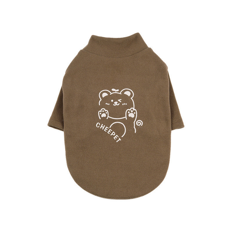 Printed Bear Sweater Shedding To Keep Warm - Pimmbi