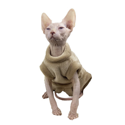 Sphinx Hairless Cat Flannel Thermal Four-legged Jacket - Pimmbi