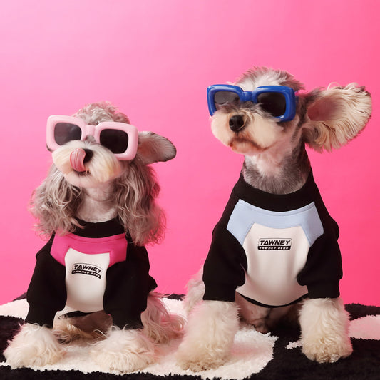 Dog Clothes Stitching Zipper Pullover Sweater - Pimmbi