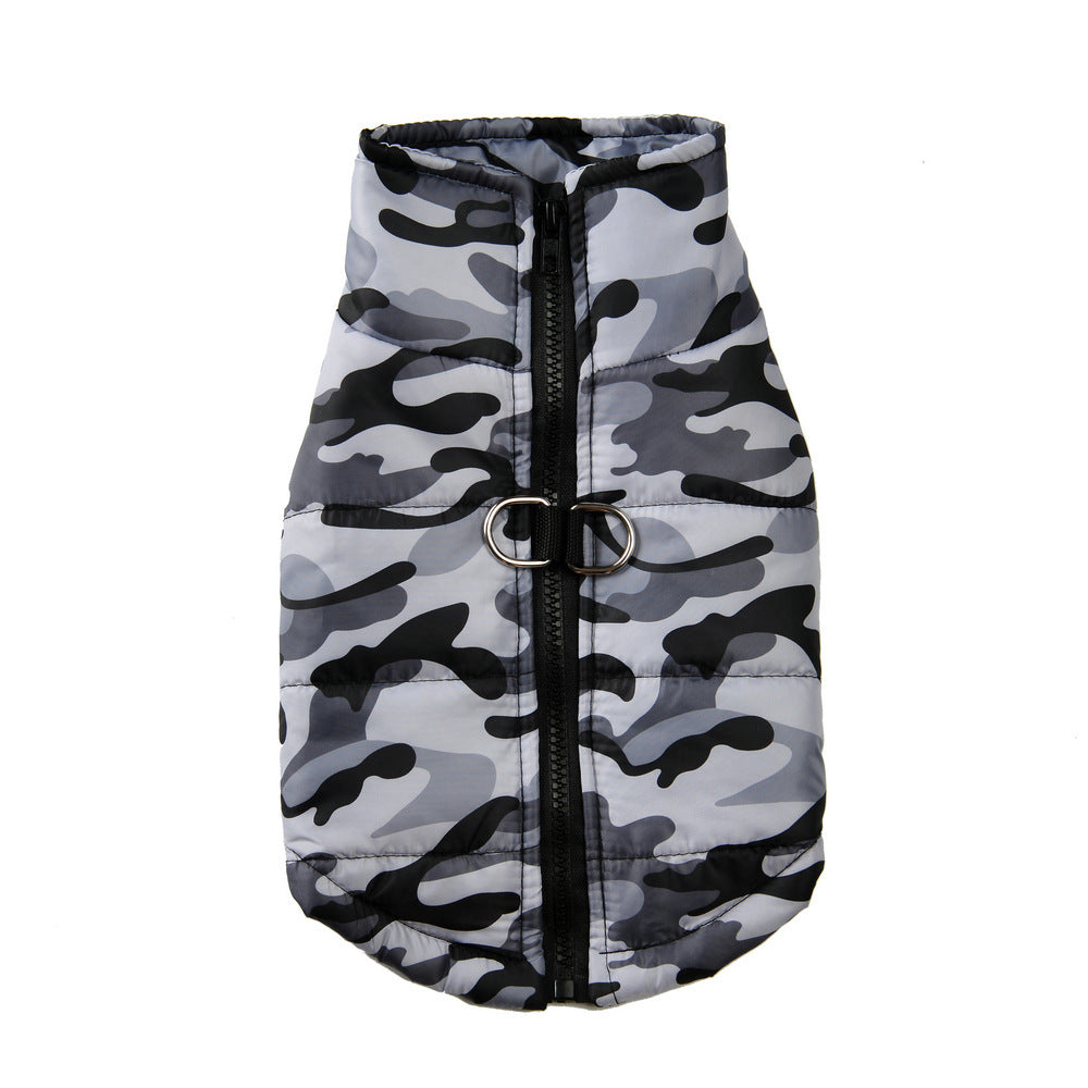 Pet Clothing Winter Thickened Dog Camouflage Clothes - Pimmbi