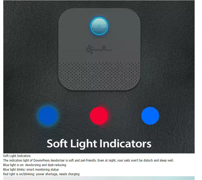 DownyPaws 4000mAh Smart Cat Odor Purifier For Cats Litter Bo - Pimmbi