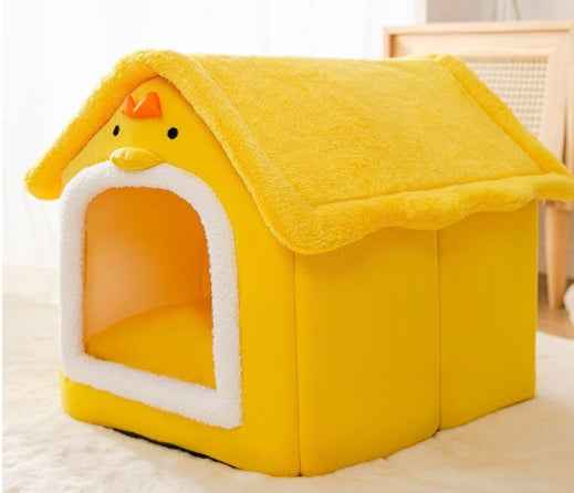 Foldable Dog House Pet Cat Bed Winter Dog Villa Sleep Kennel Removable Nest Warm Enclosed Cave Sofa Pets Supplies - Pimmbi