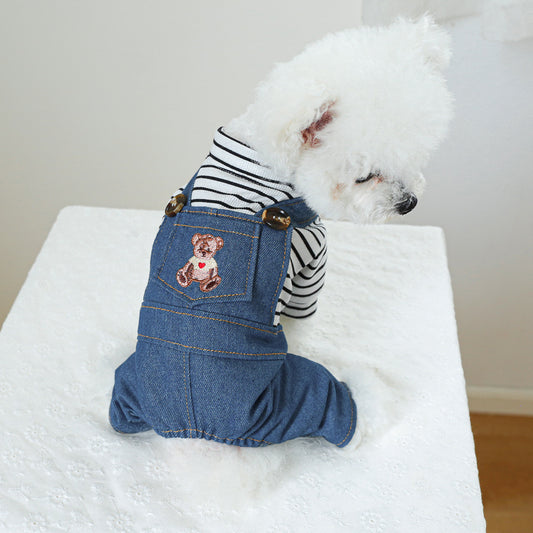 Pet Clothes Dog Clothing Cute Bear - Pimmbi