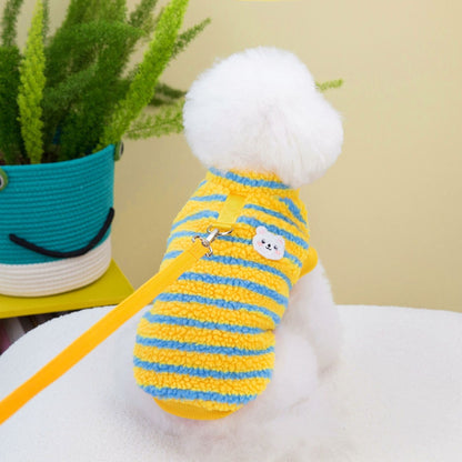 Thickened Striped Bear Pet Top - Pimmbi