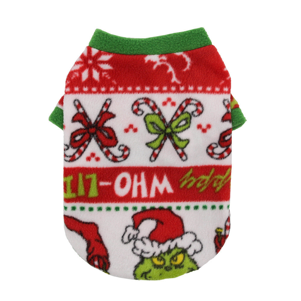 Christmas Dog Clothes Warm Fleece - Pimmbi