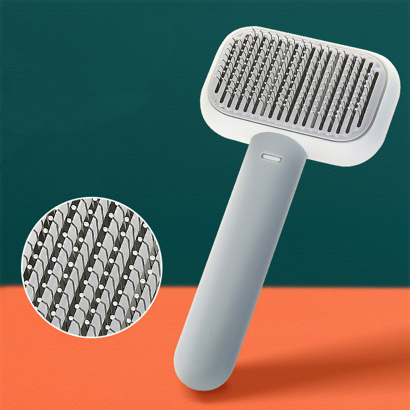New Pet Cat Dog Hair Brush Hair Massage Comb Open-Knot Brush Grooming Cleaning Tool Stainless Steel Comb - Pimmbi