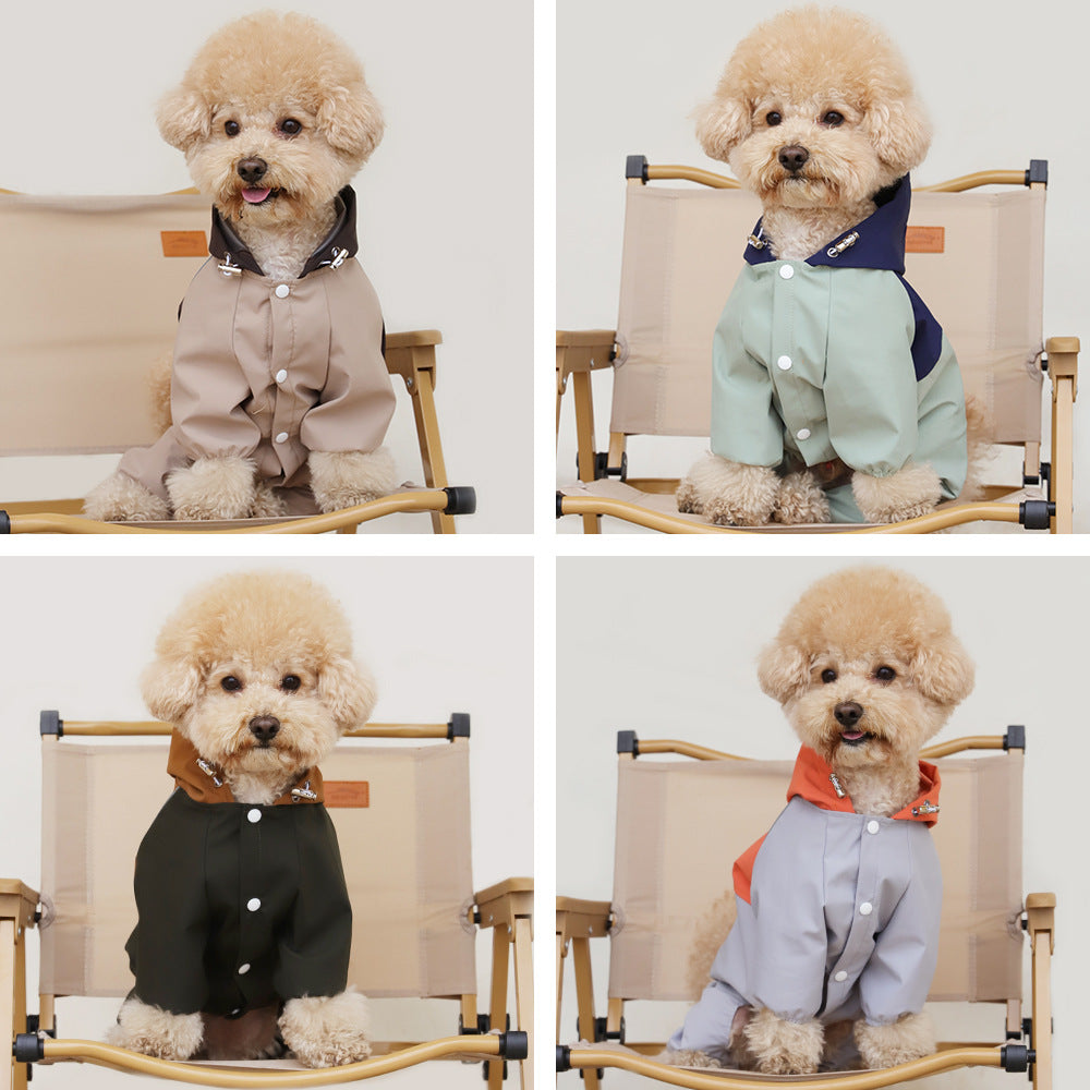 Pet Small And Medium Sized Dog Waterproof And Dustproof Shell Jacket - Pimmbi