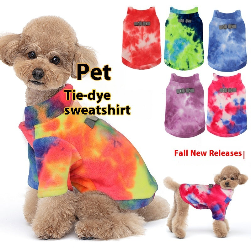 Tie Dye Puppy Clothes Autumn And Winter - Pimmbi