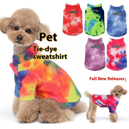 Tie Dye Puppy Clothes Autumn And Winter - Pimmbi
