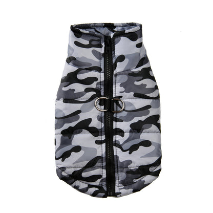 Pet Clothing Winter Thickened Dog Camouflage Clothes - Pimmbi