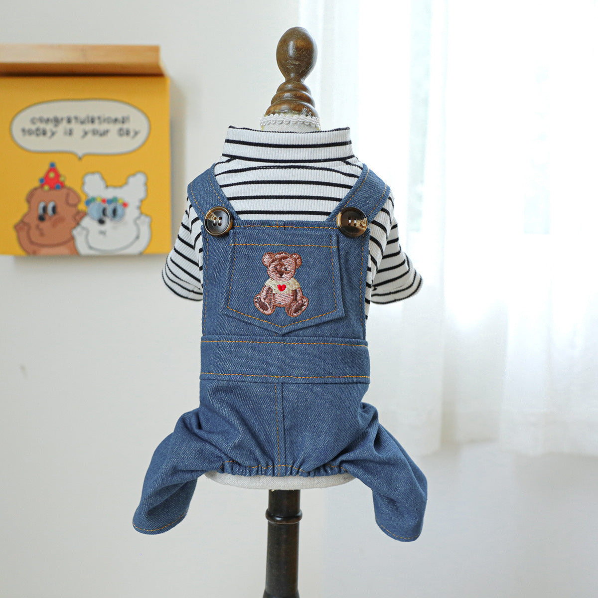 Pet Clothes Dog Clothing Cute Bear - Pimmbi