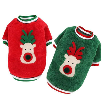 Pet Plus Velvet Christmas Print Sweater - Pimmbi
