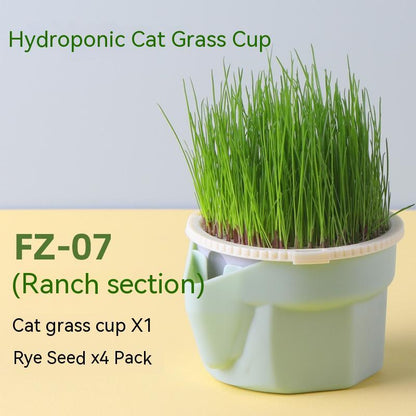 Cat Grass Cup Soilless Hydroponic Seed Spit Hair Ball Snacks
