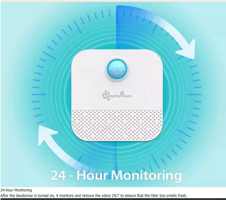 DownyPaws 4000mAh Smart Cat Odor Purifier For Cats Litter Bo - Pimmbi