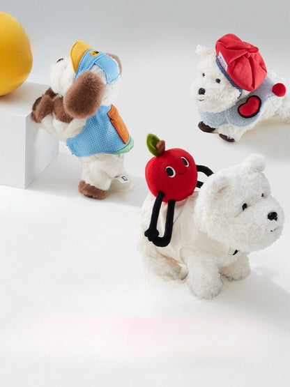 Babycare West Highland Plush Puppy Command Dog Scarf Hat Dog Clothes Set - Pimmbi