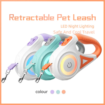 Dog Leash Retractable Leash And Dog Collar Spotlight Automatic Pet Dog Cat Traction Rope For Small Medium Dogs Pet Product - Pimmbi