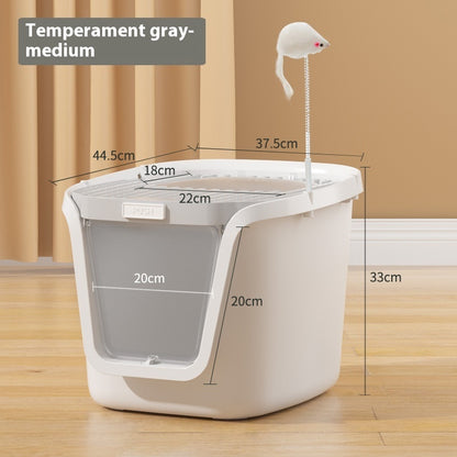 Fully Enclosed Deodorant Top-in Extra Large Splash-proof Cat Litter Basin