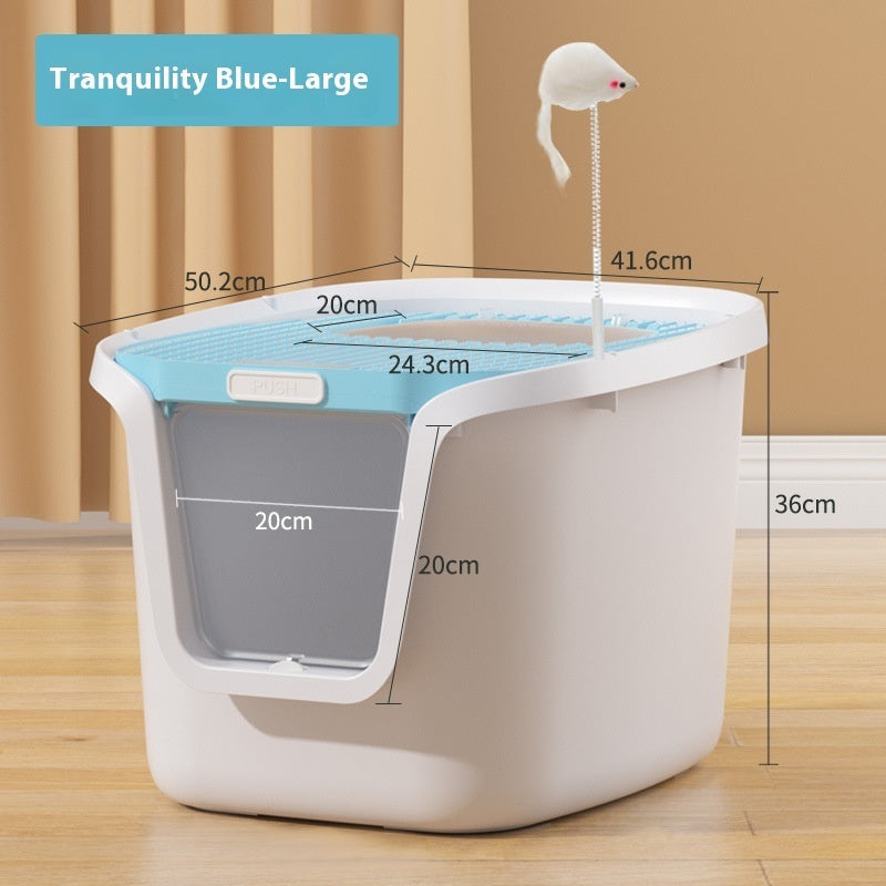 Fully Enclosed Deodorant Top-in Extra Large Splash-proof Cat Litter Basin
