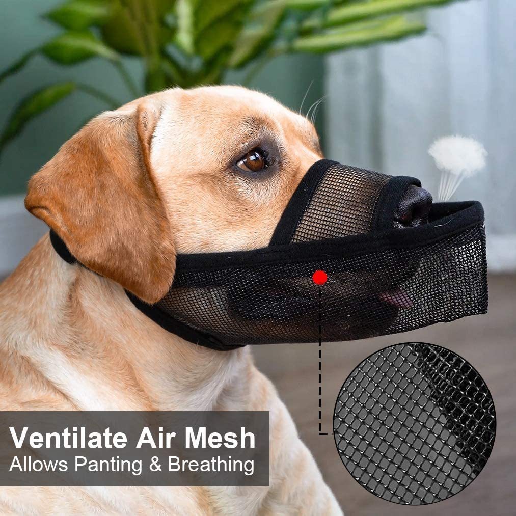Breathable Mesh Muzzle For Dogs Anti-bite Anti-barking Anti-eating Anti-barking For Large Medium And Small Dogs - Pimmbi