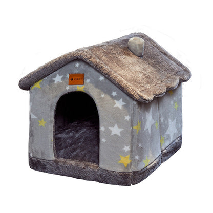Foldable Dog House Pet Cat Bed Winter Dog Villa Sleep Kennel Removable Nest Warm Enclosed Cave Sofa Pets Supplies - Pimmbi