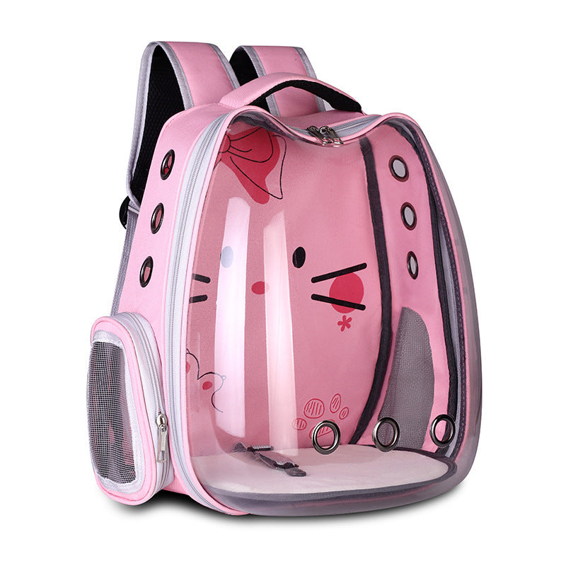 Pet Supplies Pet Backpack Convenient Pet Space Bag Breathable Shoulder Cat Bag Dog Bag - Pimmbi