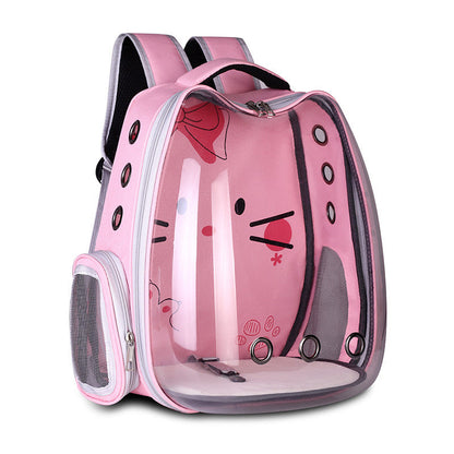 Pet Supplies Pet Backpack Convenient Pet Space Bag Breathable Shoulder Cat Bag Dog Bag - Pimmbi