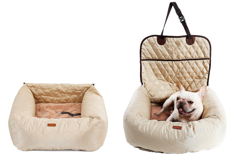 2 In 1 Pet Dog Carrier Folding Car Seat Pad Thickened Multi-purpose Pet Bed Dog Car Mattress Pets Supplies - Pimmbi