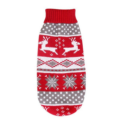 Christmas Turtleneck Knitting Sweater Dog Clothing - Pimmbi