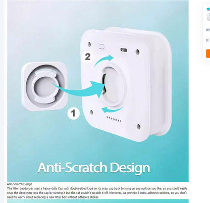 DownyPaws 4000mAh Smart Cat Odor Purifier For Cats Litter Bo - Pimmbi
