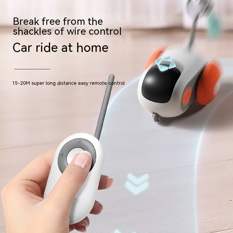 Remote Control Interactive Cat Car Toy USB Charging Chasing Automatic Self-moving Remote Smart Control Car Interactive Cat Toy Pet Products - Pimmbi