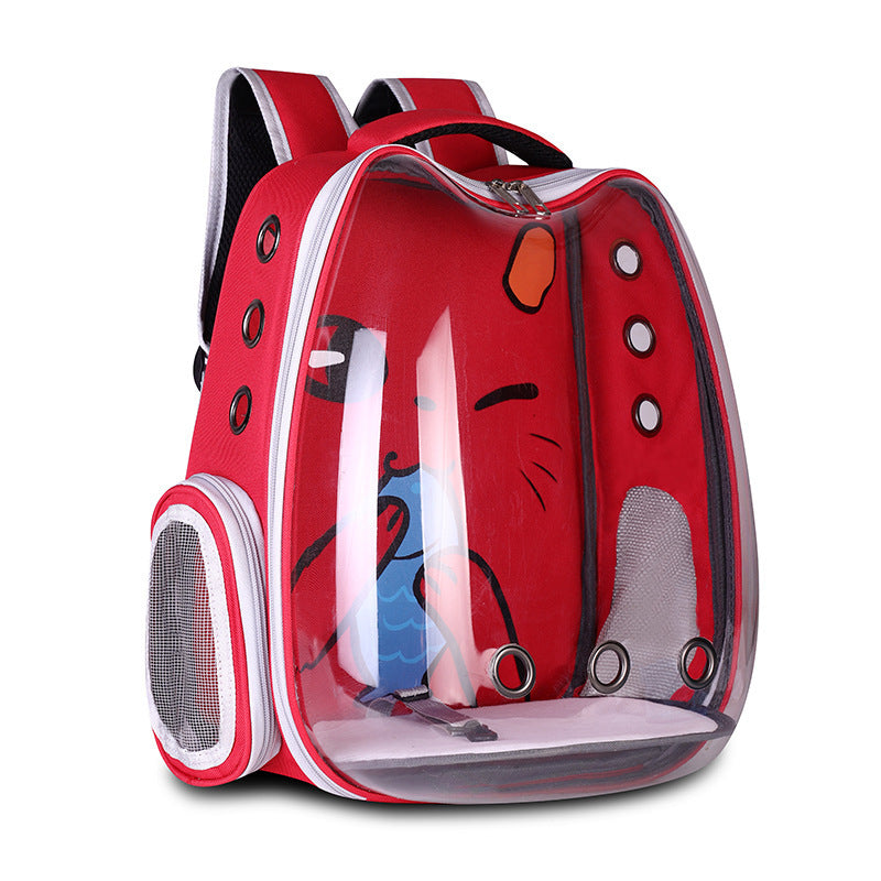 Pet Supplies Pet Backpack Convenient Pet Space Bag Breathable Shoulder Cat Bag Dog Bag - Pimmbi