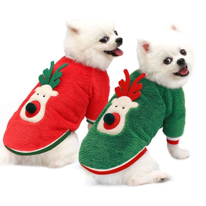 Pet Plus Velvet Christmas Print Sweater - Pimmbi