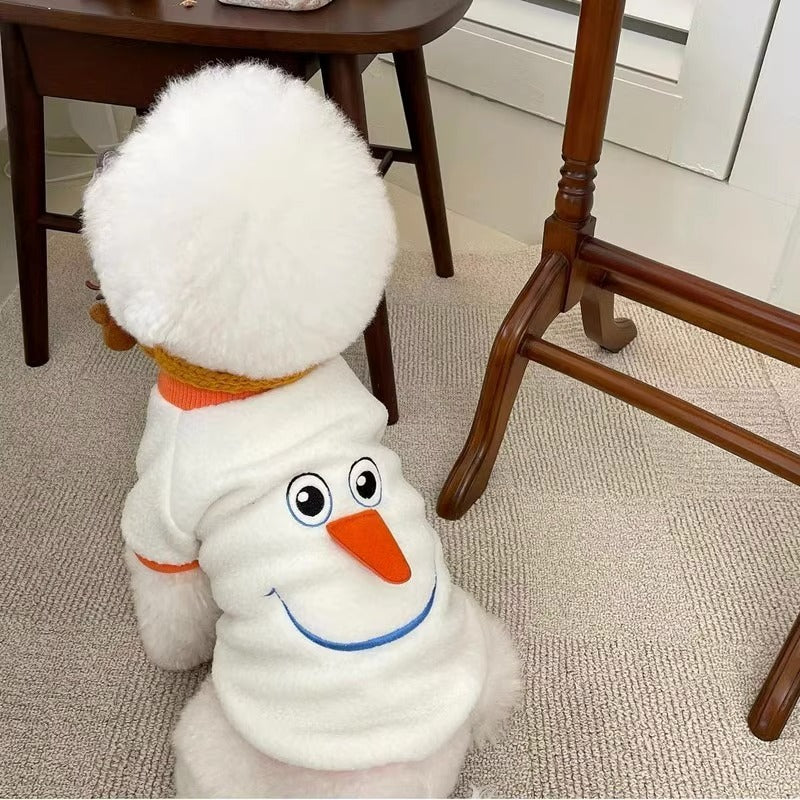 Christmas Funny Transformation Snowman Dog Hoodie - Pimmbi