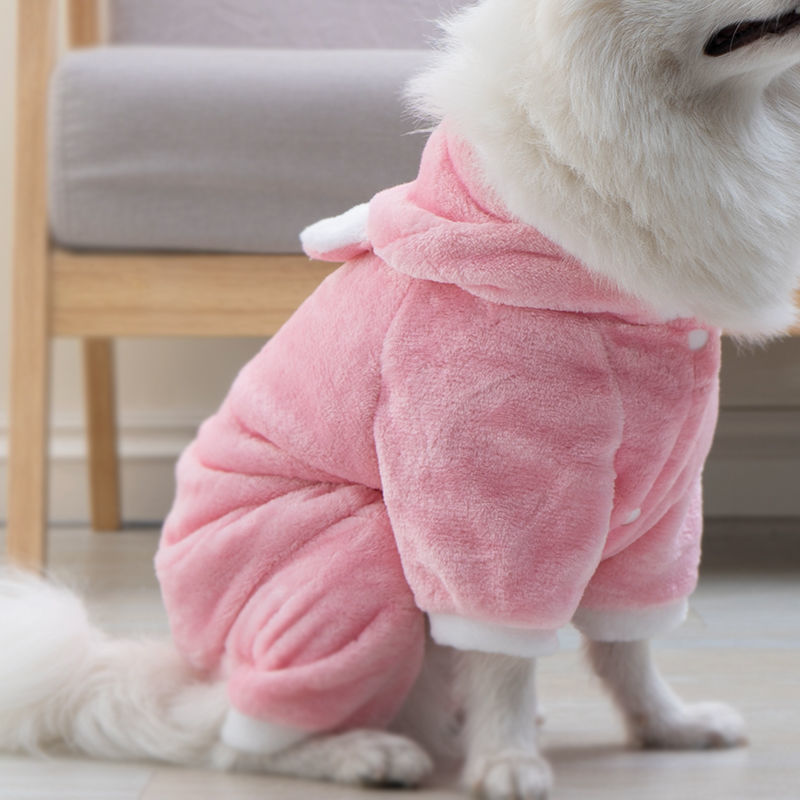 Fleece-lined Thermal Coral Fleece Pig Pet Costume Cat Clothes Small Dog - Pimmbi