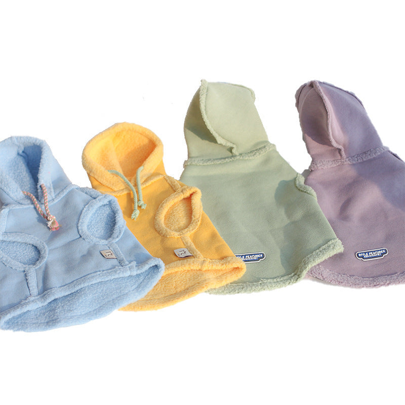 Pet Autumn And Winter Fleece Thickened Warm Hooded Sweater - Pimmbi