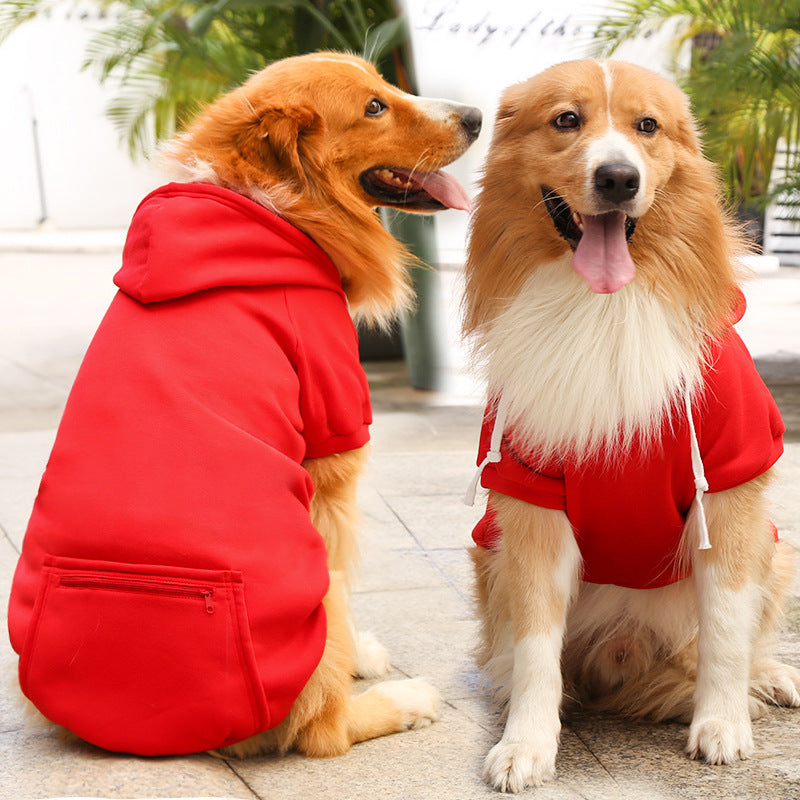 Fashion Pet Dog Simple Zipper Pocket Sweater - Pimmbi