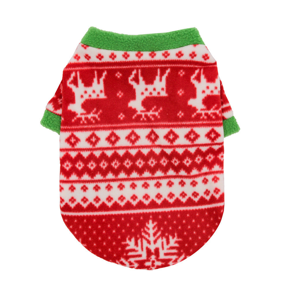 Christmas Dog Clothes Warm Fleece - Pimmbi
