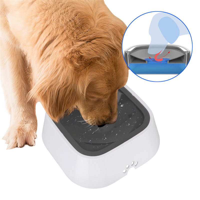 1.5L Cat Dog Water Bowl Carried Floating Bowl Anti-Overflow Slow Water Feeder Dispenser Pet Fountain ABS&PP Dog Supplies - Pimmbi