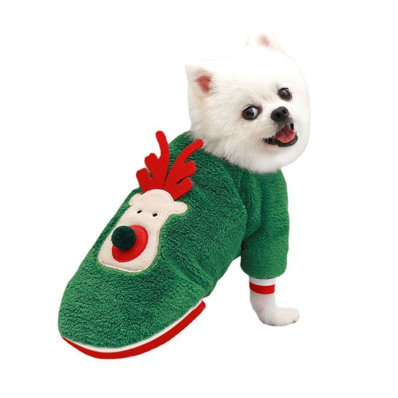 Pet Plus Velvet Christmas Print Sweater - Pimmbi